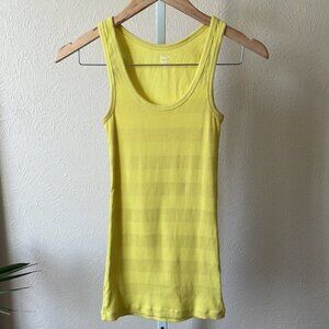 Gap shimmer bright yellow racer back tank top
